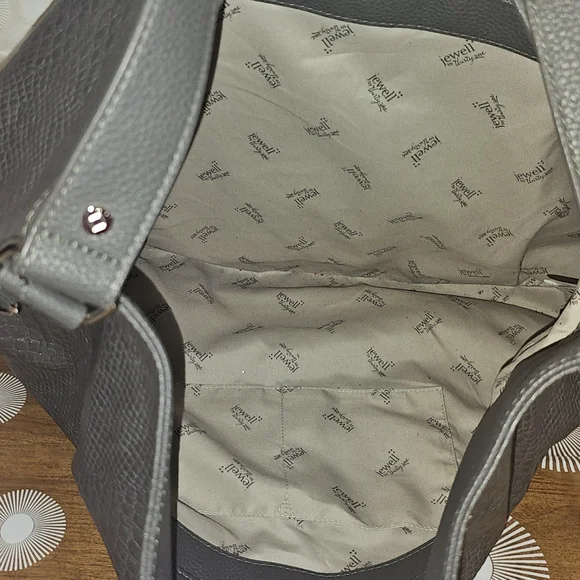 Thirty-one Jewel Dark Gray Leather Hobo Bag - Picture 10 of 12